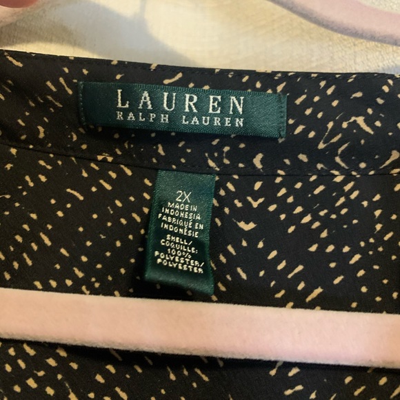 Ralph Lauren black and gold blouse. - Picture 2 of 4